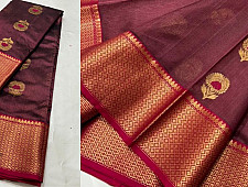 Padmapriya | Handwoven Chanderi Botta Saree