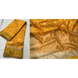 Padmapriya | Handwoven Chanderi Silk Saree - Elephant Motif