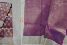 Padmapriya | Handwoven Chanderi Silk Saree - Purple