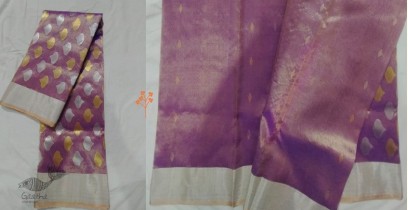Padmapriya | Handwoven Chanderi Silk Saree - Purple