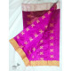 online Handwoven Chanderi Silk Magenta Saree 