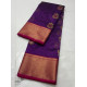 online Handwoven Silk - Chanderi Saree With Golden Broad Border