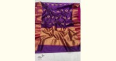 online Handwoven Silk - Chanderi Saree With Golden Broad Border
