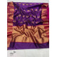 online Handwoven Silk - Chanderi Saree With Golden Broad Border