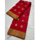 online Handwoven Silk - Chanderi Saree With Golden Butta & Border