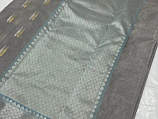 Padmapriya | Handwoven Silk - Chanderi Silver & Golden Butta Saree