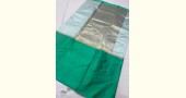 online Handwoven Silk - Chanderi green Border Saree