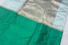 Padmapriya | Handwoven Silk - Chanderi Green Border Saree