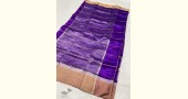 online Handwoven Silk - Chanderi Violet Zari Checks Saree