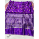 online Handwoven Silk - Chanderi Violet Zari Checks Saree