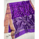 online Handwoven Silk - Chanderi Violet Zari Checks Saree