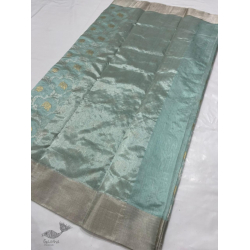 Padmapriya | Handwoven Silk - Chanderi Silver Border Saree