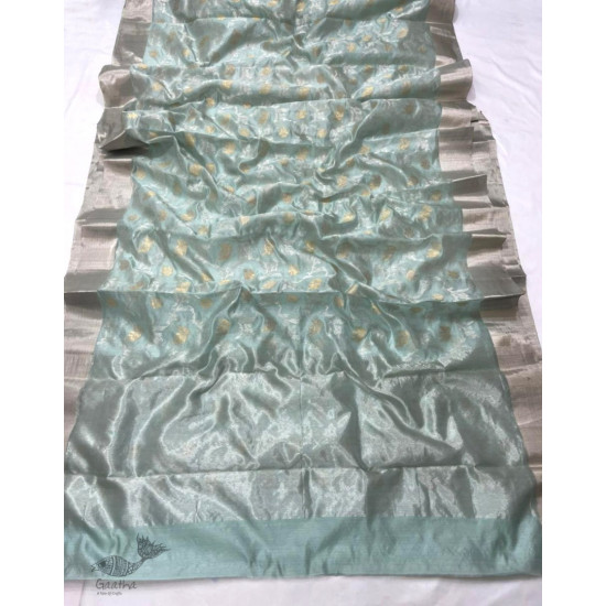 online Handwoven Silk - Chanderi Silver Border Saree