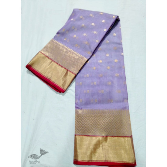 online Handwoven Silk - Chanderi Golden Border Saree