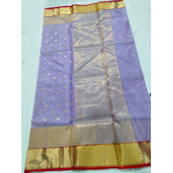 Padmapriya | Handwoven Silk - Chanderi Golden Border Saree