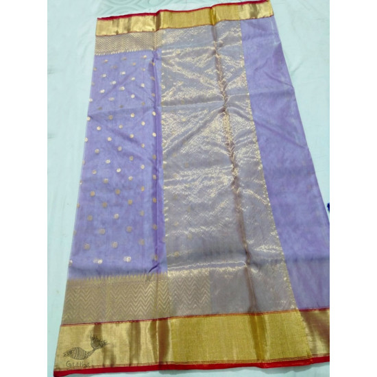 online Handwoven Silk - Chanderi Golden Border Saree