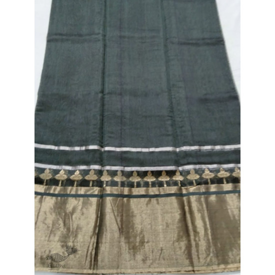 online Handwoven Silk - Chanderi Leaf Motif Saree