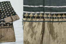 Padmapriya | Handwoven Silk - Chanderi Leaf Motif Saree