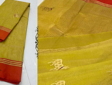 Padmapriya | Handwoven Silk - Chanderi Saree With Nandi Motif
