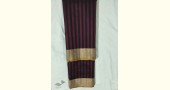 online  Handwoven Silk - Chanderi Golden Border Red & Black Stripe Saree