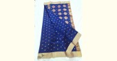 online Chanderi Silk saree - Blue Chanderi Saree With Golden Butta