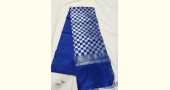 online Chanderi Silk Handwoven Saree - Blue Silver Checks Pallu