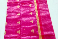 Padmapriya | Chanderi Silk Handwoven Saree - Rani Pink