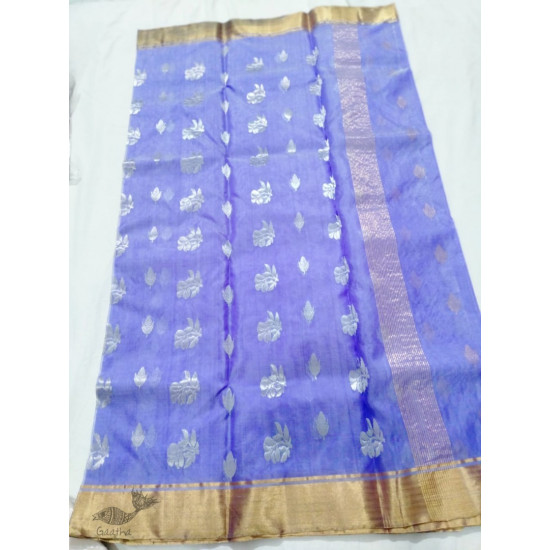 online Chanderi Silk Handwoven Saree - Purple