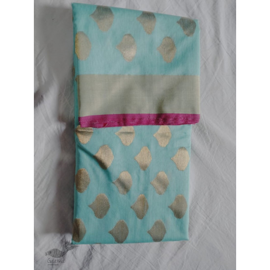 online Chanderi Silk saree - - Sky Blue