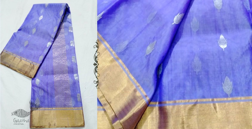 online Chanderi Silk Handwoven Saree - Purple