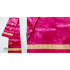 Padmapriya | Chanderi Silk Handwoven Saree - Rani Pink