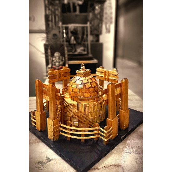 shop Handmade From Bamboo - Miniature Sanchi Stupa