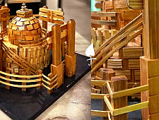 Handmade From Bamboo | Miniature Sanchi Stupa