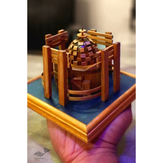 shop Handmade From Bamboo - Miniature Sanchi Stupa