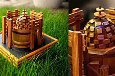 Handmade From Bamboo ~ Miniature Sanchi Stupa