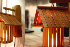 Handmade From Bamboo ~ Wall Hanging Light Lamp