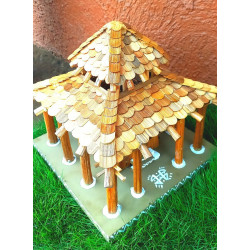 Handmade From Bamboo - Miniature Tribal Warli Art House