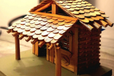 Handmade From Bamboo - Miniature Hut Dual Shed