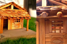 Handmade From Bamboo - Miniature Hut Dual Shed