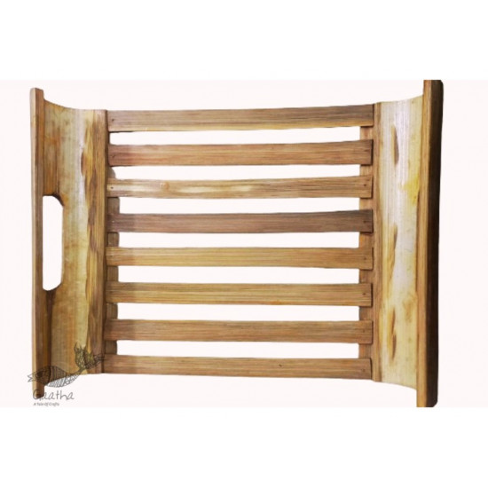 shop handmade bamboo Strip Serving Tray 