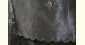 Shaahi ❂ Silver tissue silk hand-embroidered Saree  ❂  B