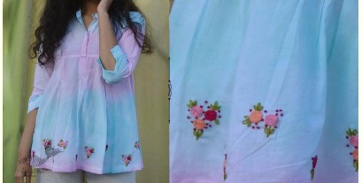 Gulshan ✿ Hand Embroidery Tie & Dye Top ✿ 6