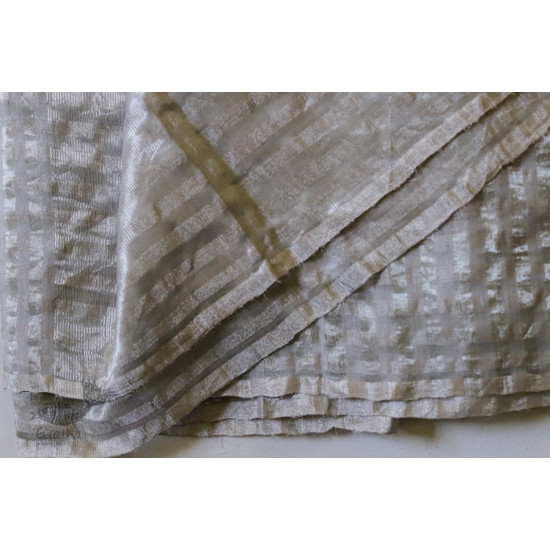 handloom chanderi silver full zari saree