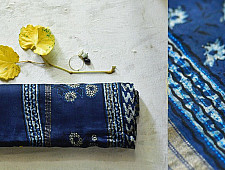 पलक ⚛ Dabu Printed . Embroidered Maheshwari  Saree ⚛ 15