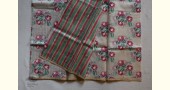 Handloom Chanderi Printed Saree - with flower motif