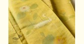 Handloom Printed Chanderi Saree - Yellow Duck Motif