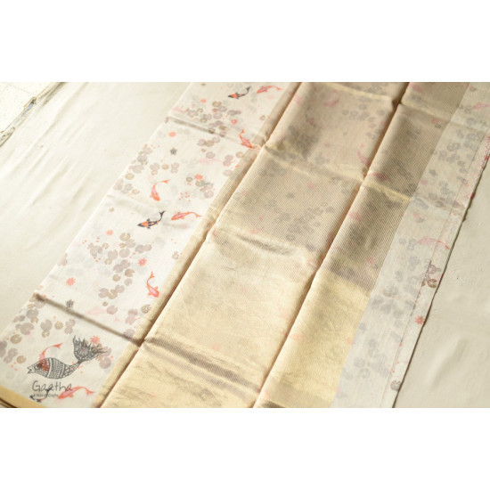 Handwoven Printed Chanderi Saree