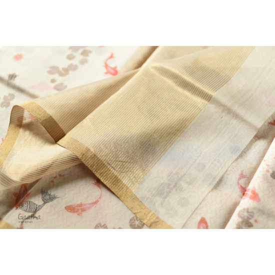 Handwoven Printed Chanderi Saree