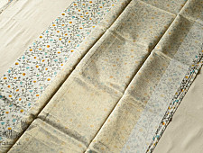 Manjula | Handwoven Printed Chanderi White Based Saree - Flowers Printed