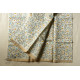 Handwoven Printed Chanderi White Based Saree - Flowers Printed